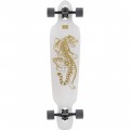 Landyachtz Skateboards Battle Axe Bengal White / Gold Longboard Complete Skateboard - 9.4" x 38.2"
