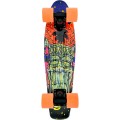 Swell Skateboards Tiki Volcano Black / Black / Orange Cruiser Complete Skateboard - 6" x 22"