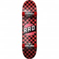 RAD Wheels Checker Black / Red Complete Skateboard - 7.75" x 31.25"