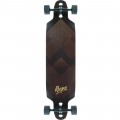 Rayne Skateboards Crush Soft Flex Black Stain Longboard Complete Skateboard - 9.5" x 39"