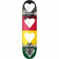 The Heart Supply Skateboards Quad Logo Red / Gold / Green Complete Skateboard - 8.25" x 32"